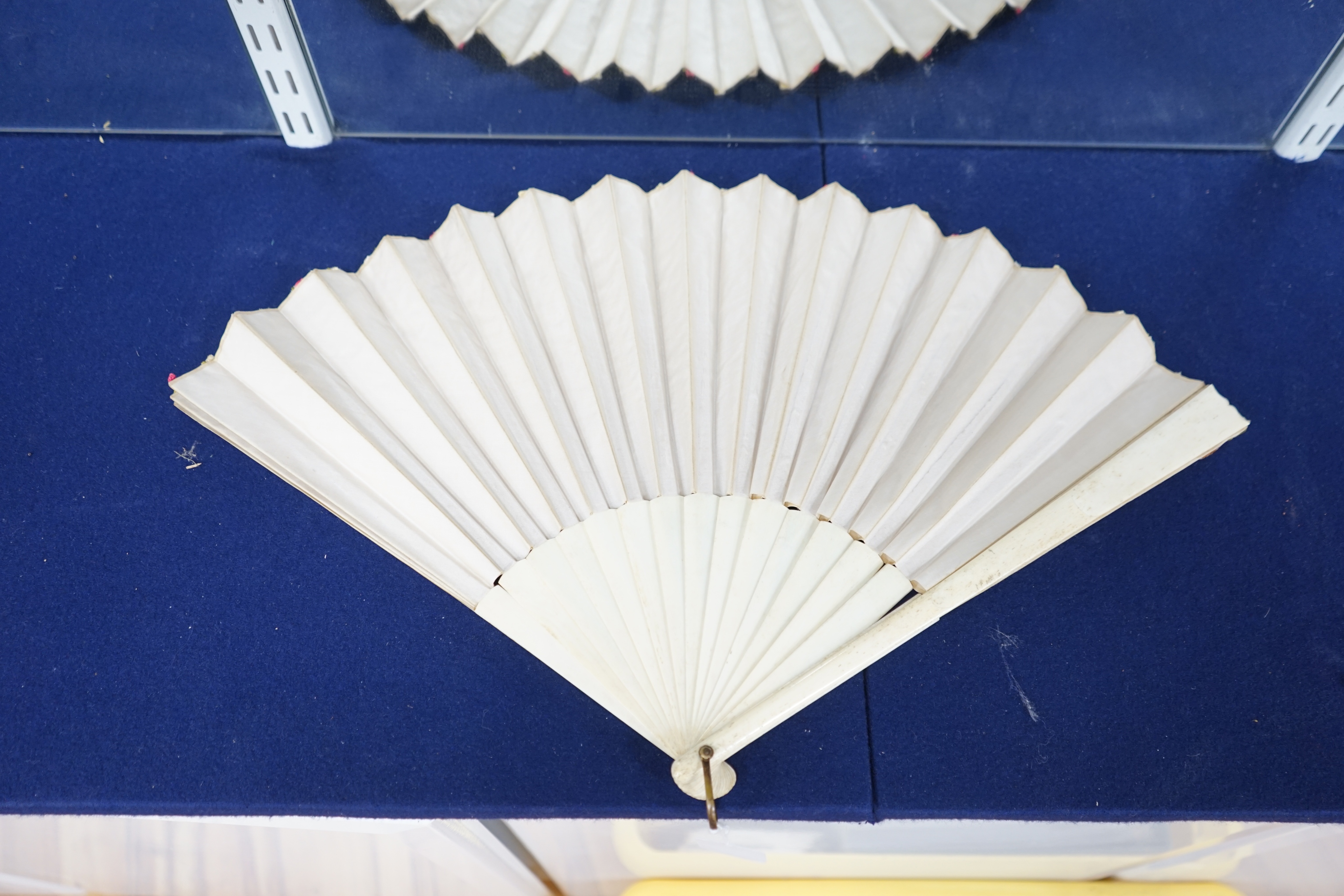 A collection of 10 fans, including some ivory and bone, 19th/early 20th century